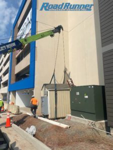 construction equipment hauling